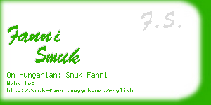 fanni smuk business card